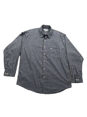 Alex Cannon Men's Blue Plaid Long Sleeve Shirt Size L
